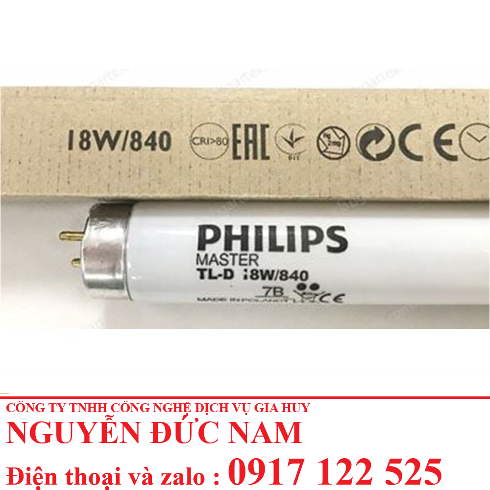 Tl84 Bóng đèn TL84 cho tủ so màu Philips TL-D 18W/840 chính hãng - giahuy