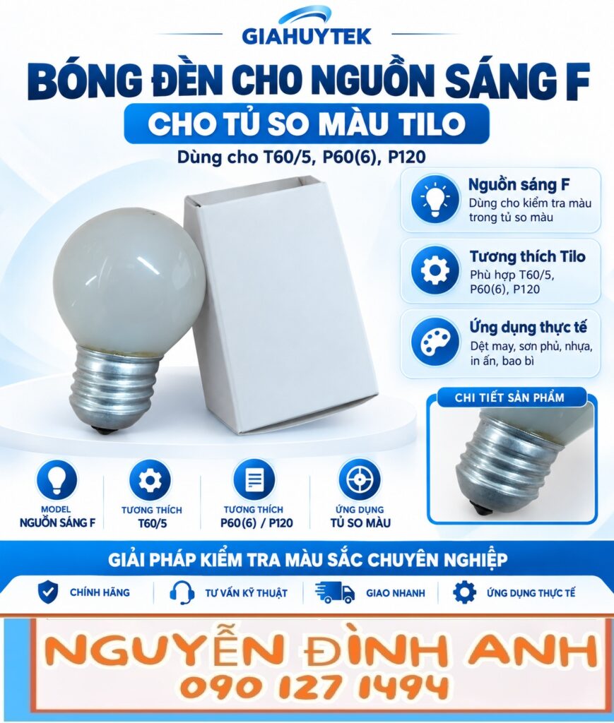 Bóng đèn nguồn sáng F cho tủ so màu TILO T60/5, P60(6), P120 – Nguyễn Đình Anh – 090 127 1494